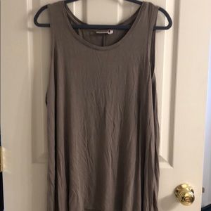 LOGO layers 1x tan sleeveless tunic top